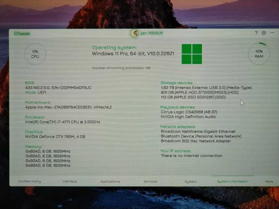 iMac 27cali    INTEL i7 3,5ghz, SSD+HDD 1,12TB, 32GB, VRAM4GB