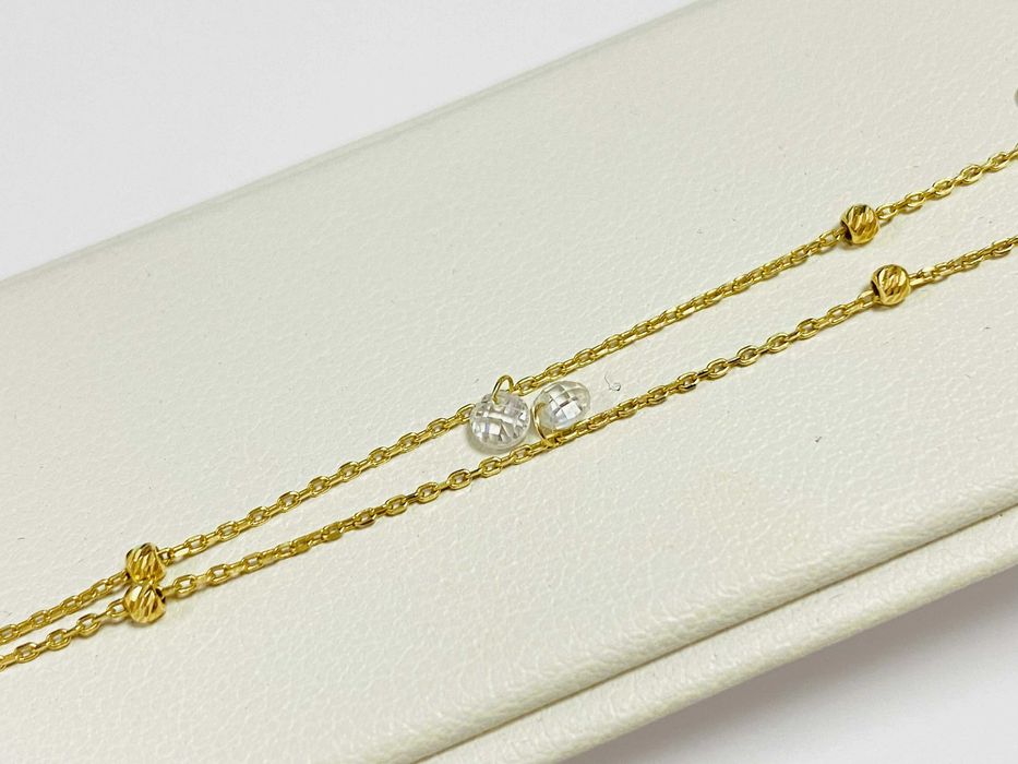 Łańcuszek złoty | 585| 1,54g | 42,5-45cm | Celebrytka | Używany