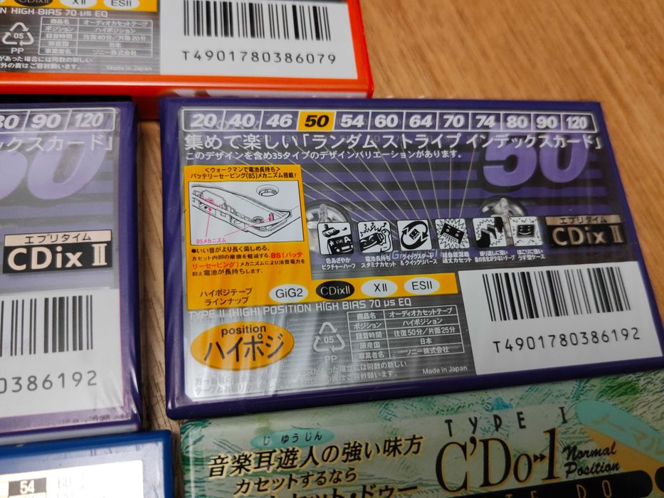 Kasety magnetofonowe SONY. Denon. TDK