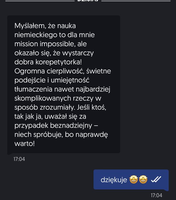 Lekcje, konwersacje, korepetycje NIEMIECKI, pomoc językowa