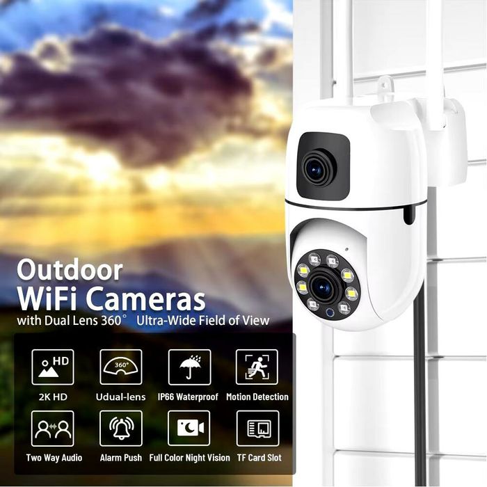 Камера наблюдения 8 МП, уличная камера наблюдения.