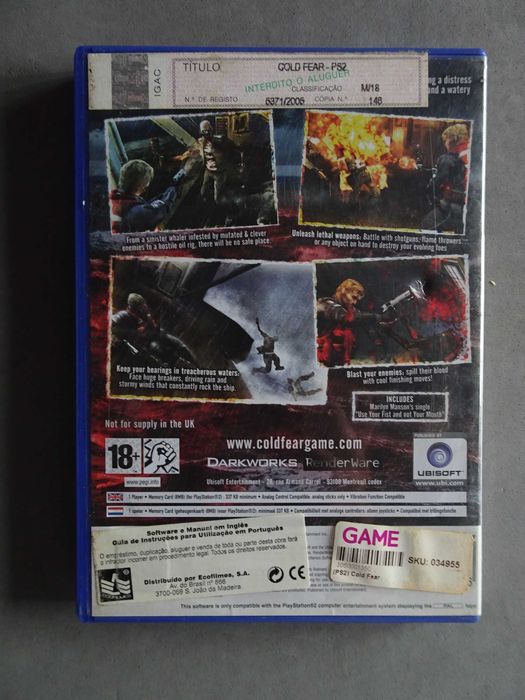 Jogo Playstation 2 PS2 - Cold Fear