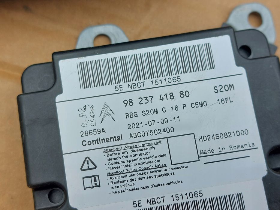 citroen c5 aircross konola deska airbag poduszka pasy oryginał 21r