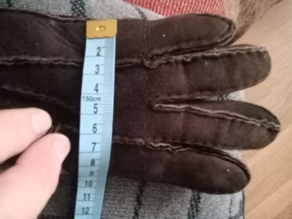 Перчатки  -кожа и замш.