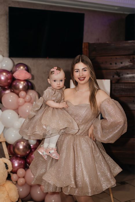 Сукня Мама+донечка (1 рік) family look