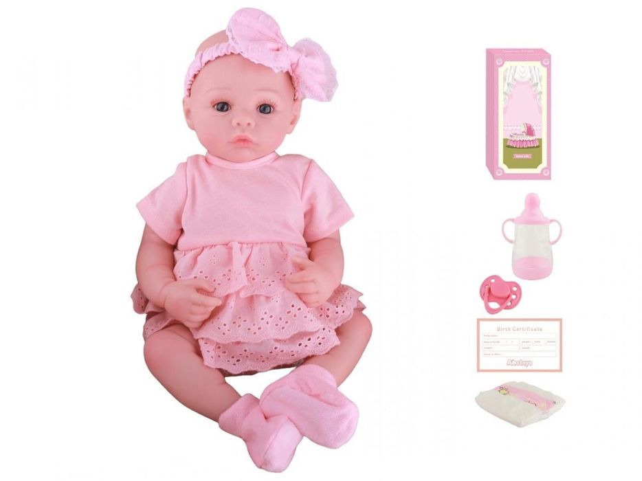 Lalka bobas z akcesoriami do karmienia 48cm pudełko,