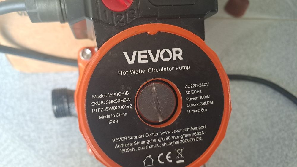 Bomba Vevor  agua quente ou fria / recirculação 100w