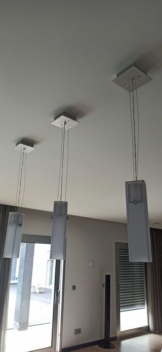 Candeeiros em inox e acrilico