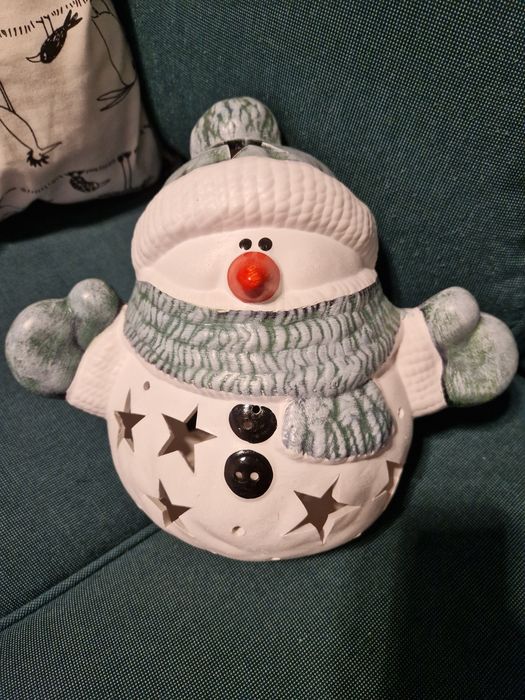 Bałwan ceramiczny na tealighty