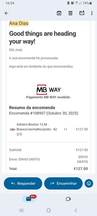 Vendo Adidas Adizero Boston 13, 42 2/3