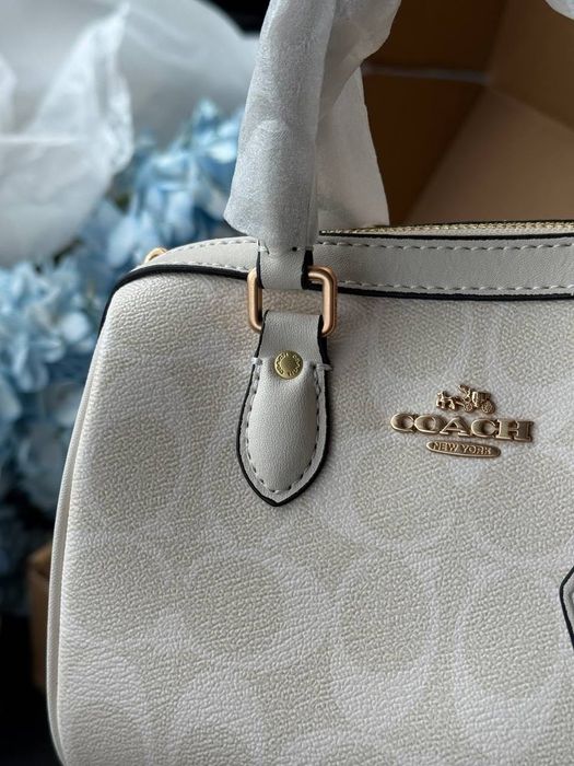 Сумка Coach Rowan Satchel Bag / сумочка коуч коач біла маленька