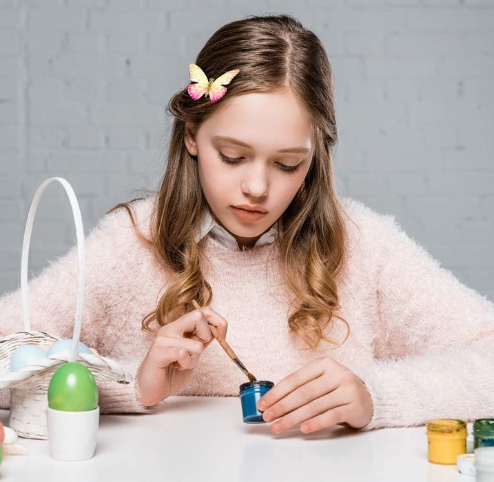 18 sztuk brokatowych spinek do włosów z motylami