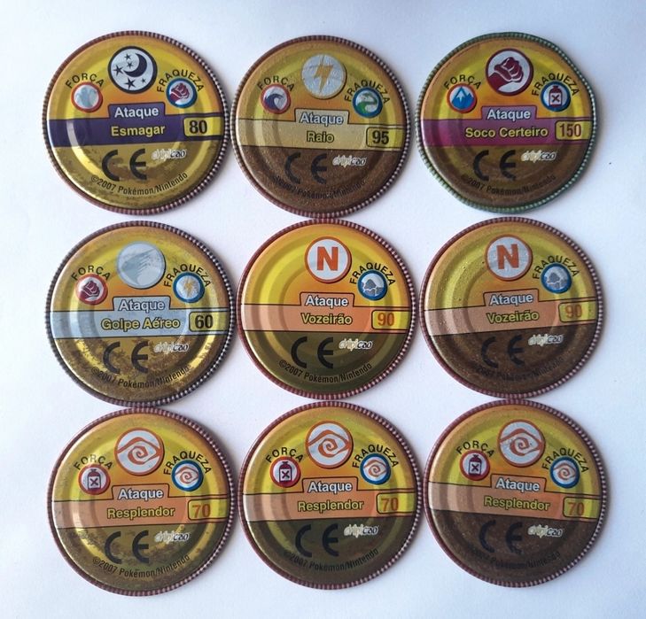 Pokemon tazos mega metal -venda à unidade