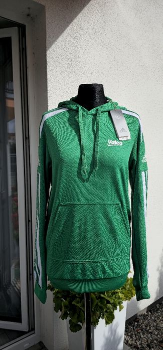 Zielona bluza z kapturem adidas 36