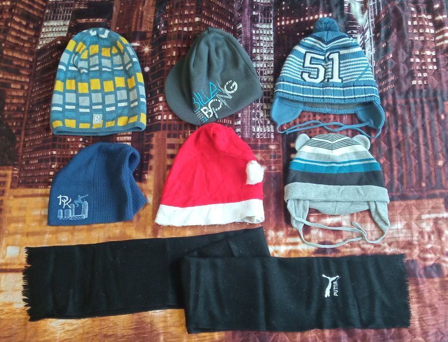 Шапка зимова, весна-осінь, літня, панамка, шарф, 0,6 - 10 років