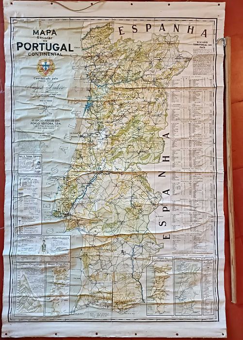 Mapa Portugal Escolar, 1962