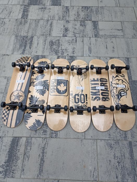 Скейтборди трюкові класичні, лак. Скейт з канадського клена