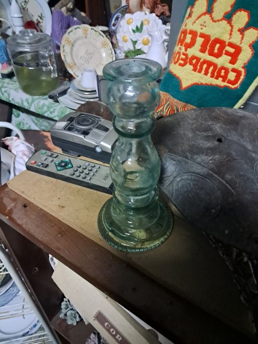 Castical em vidro  verde