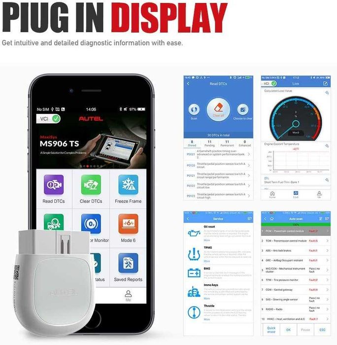 Autel MaxiAP AP200 Auto OBD2 Pełny interfejs diagnostyczny