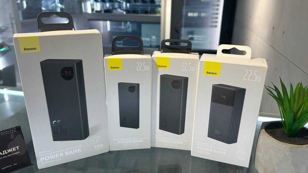 Power Bank Baseus Adaman • 10000 / 20000 / 30000 mAh 22.5W / 65W Новий
