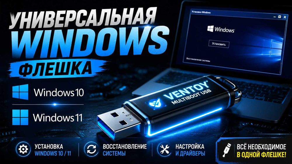 Загрузочная/установочная флешка Windows 10/11 + актвиация