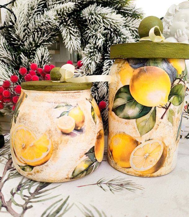 Pojemniki szklane vintage zestaw