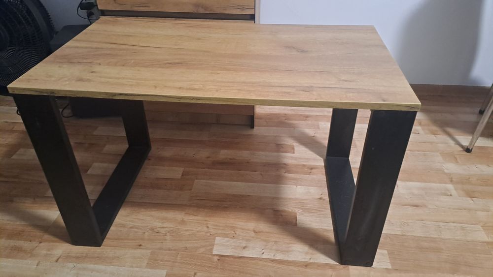 Stolik kawowy dąb craft złoty