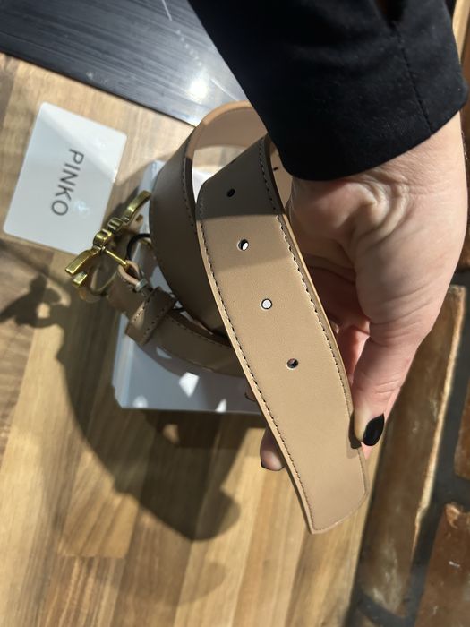 Pasek pinko 3,5 cm 100 cm beż jaskolki