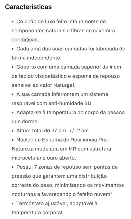 Colchão viscoelastico