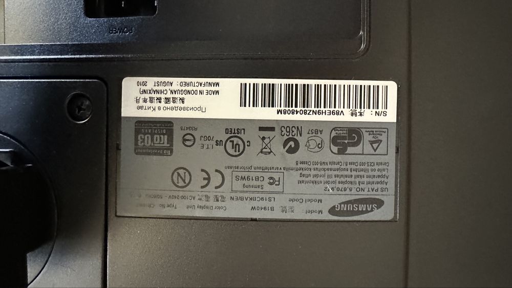 Monitor Samsung SyncMaster B1940 Preto448004011957299203