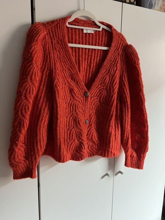 Sweter kardigan pomarańczowy XL/42