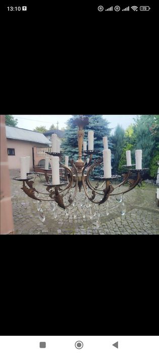 Люстра хрустальна бронза