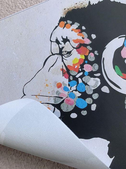 Gobelin na płótnie HD/Obrazek/Street Art/Graffiti/Banksy/DJ Monkey