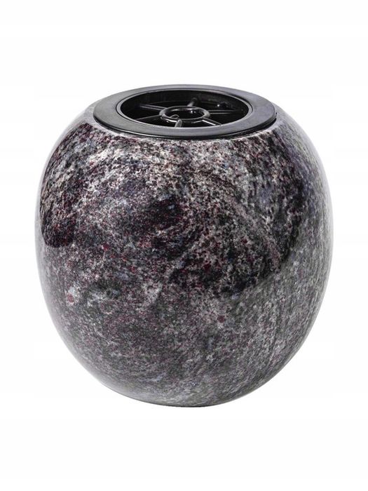 stylowy granitowy wazon na pomnik wazon na cmentarz fioletowy (orion)