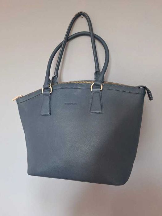 Niebieska torebka Wittchen Skóra naturalna