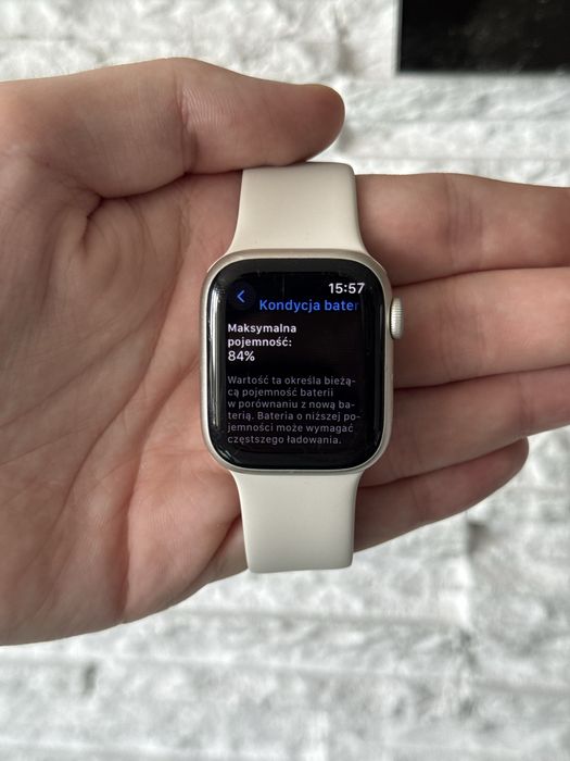 Apple Watch 7 starlight srebrny 41mm