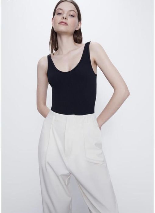 Кремові брюки Zara, m