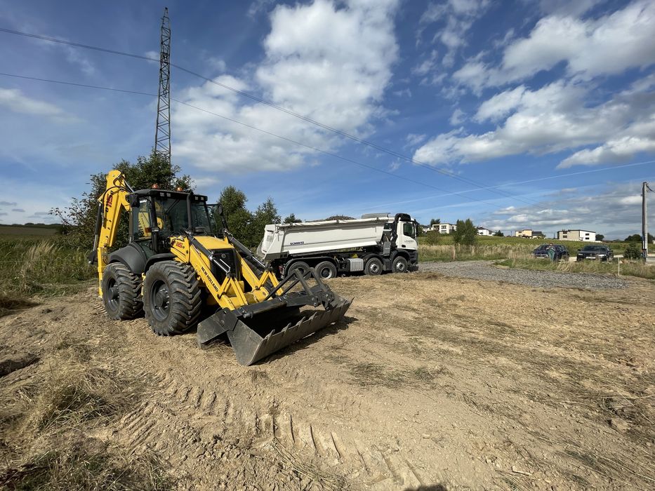 Usługi koparką, wykopy, utwardzanie terenu, kruszywa, transport