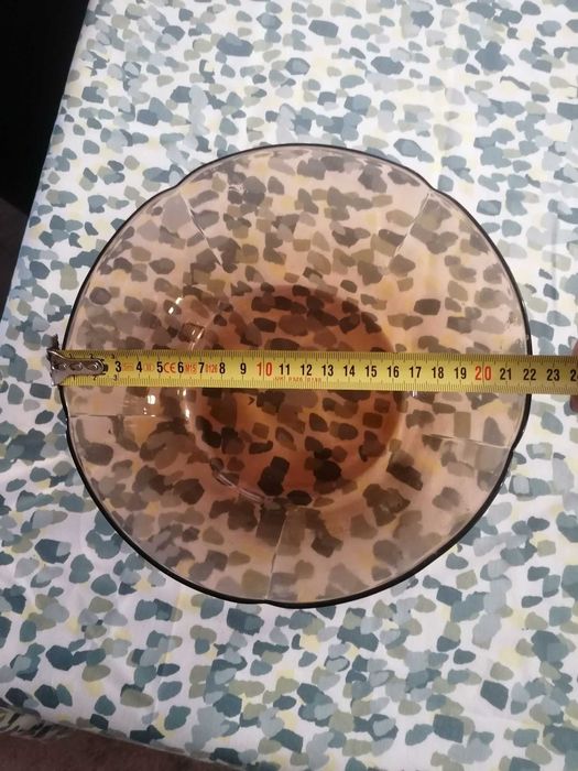 Taça e travessa em vidro