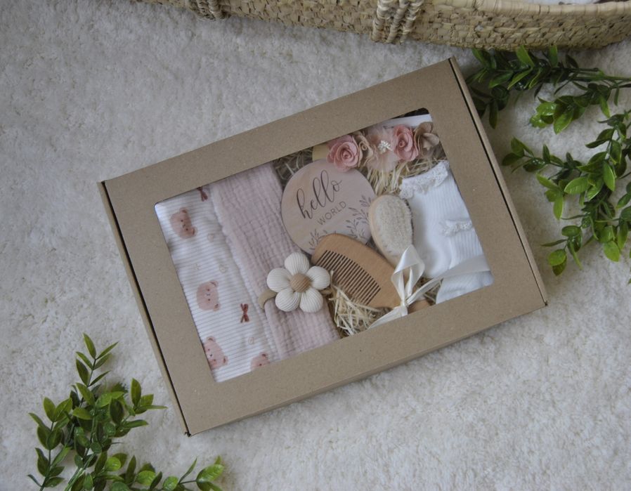 Prezent dla niemowlaka baby box, Baby shower, chrzciny