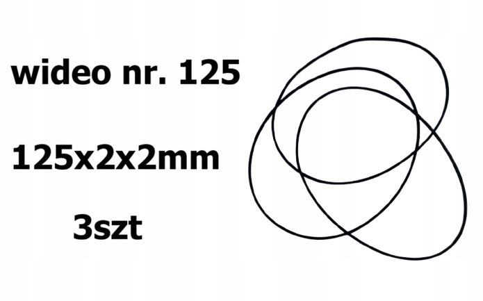 Paski Wideo Magnetowidowe Nr. 125 125x2x2mm 3szt