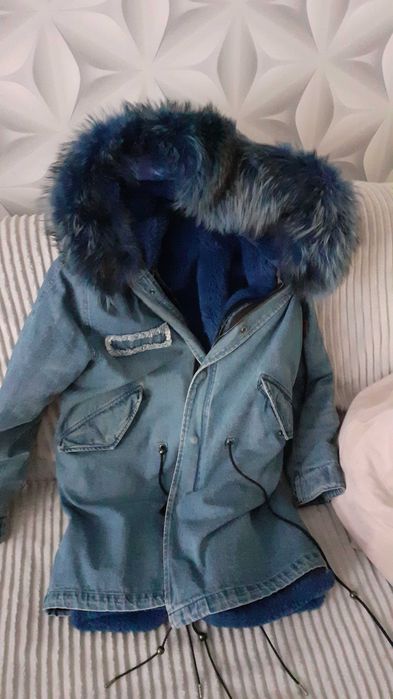 Kurtka parka z futrem