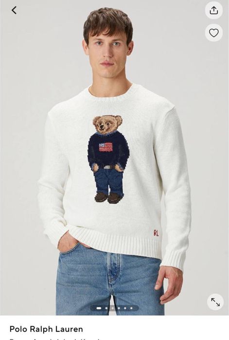 Светр Polo Ralph Lauren білий чоловічий светр поло ральф лаурен білий