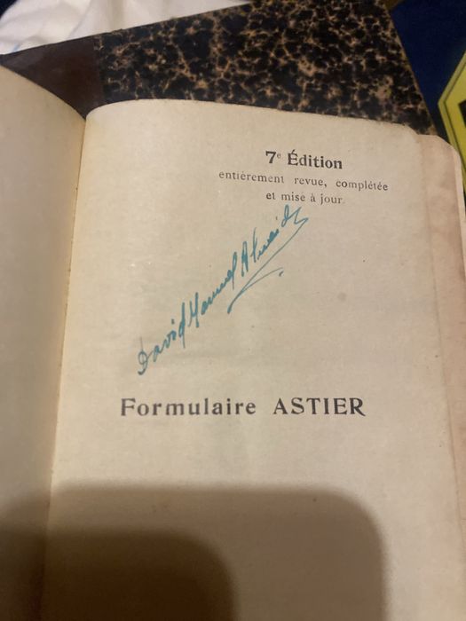 Livro formulaire 1937 muito antigo