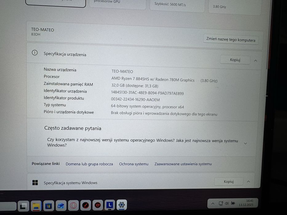Laptop gamingowy lenovo legion slim 5