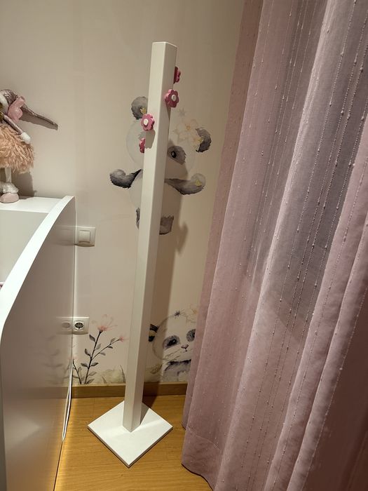 Cabide flores margaridas de madeira pinho criança menina