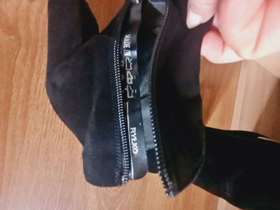 Botki ryłko zamszowe  balagan słupek jak zara  37