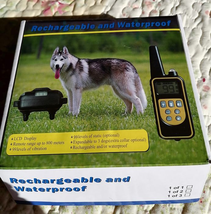 Coleira dupla de treino canino