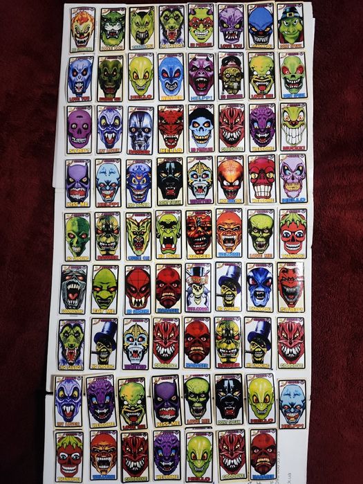 Наклейки Iskeletor kolej маленькая полная коллекция + повторки 71 шт.