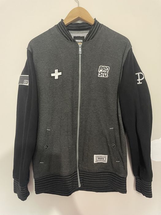 Bluza rozpinana PROSTO each grey Klasyk na zamek baseballówka